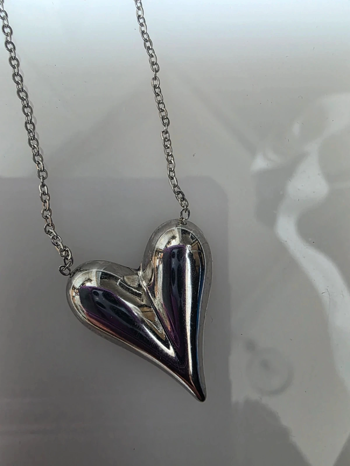 Silver-tone Steel Heart Necklace - Articles de Paris – photo 6